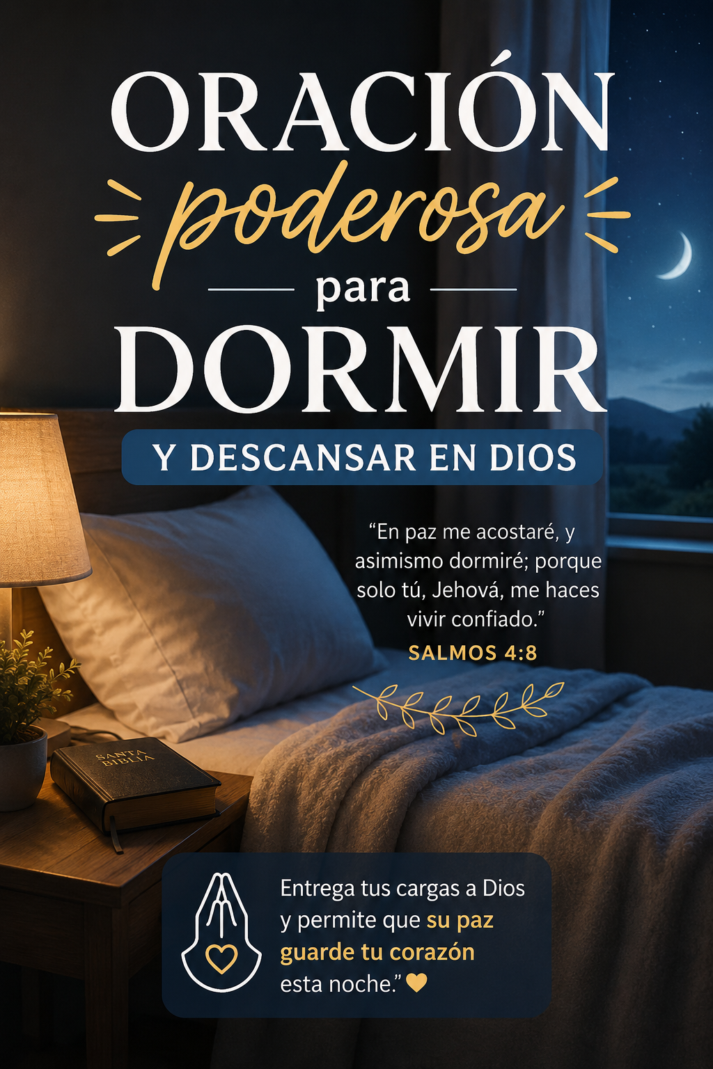 Oración poderosa para dormir y descansar en Dios